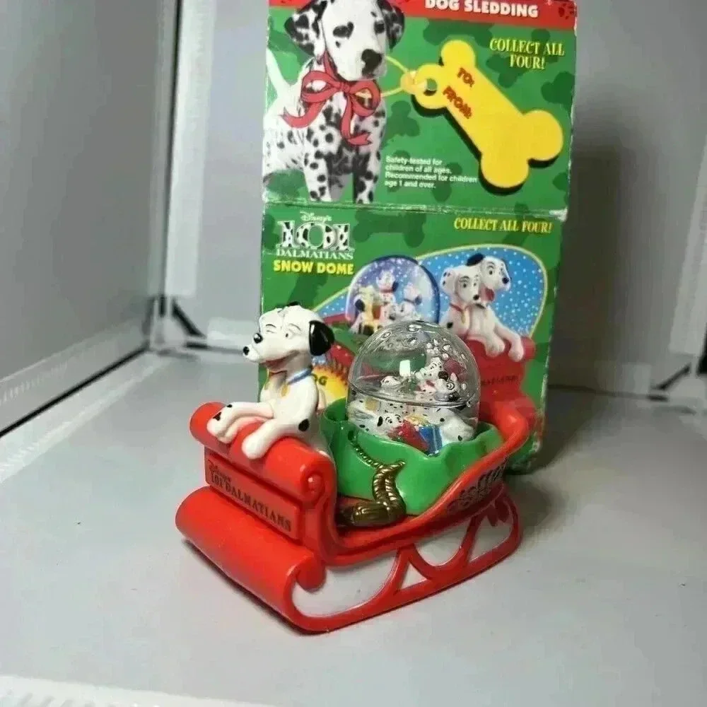 Vintage 1996 McDonald's Disney's 101 Dalmatians Snow Dome Christmas Figure